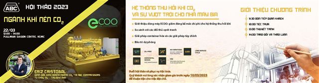 Hội thảo giới thiệu Máy nén CO2 sẽ diễn ra vào ngày 22-3-2023