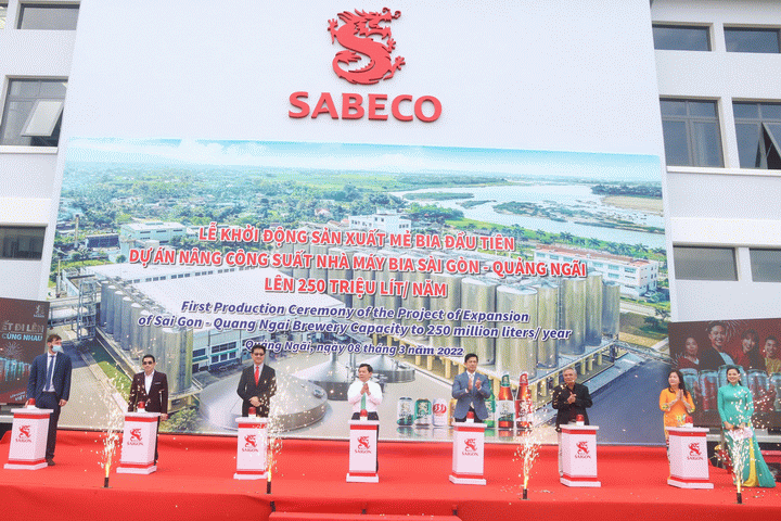 SABECO khánh thành dự án đầu tư mở rộng nâng công suất Nhà máy Bia Sài Gòn - Quảng Ngãi giai đoạn 2019-2021