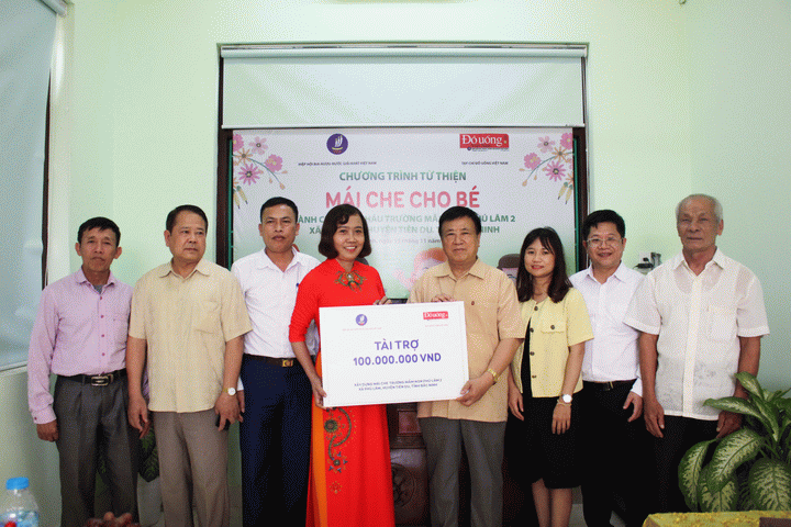 VBA và Tạp chí Đồ uống Việt Nam tài trợ 100 triệu đồng xây dựng mái che  Trường Mầm non Phú Lâm 2 tại Bắc Ninh