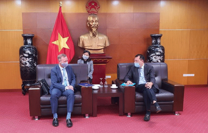 Thứ trưởng Bộ Công Thương Đặng Hoàng An tiếp Đại sứ Vương quốc Anh tại Việt Nam