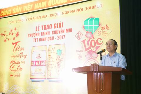 HABECO trao giải “Tết đến uống bia vàng – Xuân sang mang lộc tới” 2017