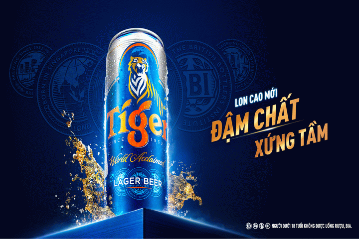 Tiger Beer ra mắt lon cao mới “Đậm chất, xứng tầm”