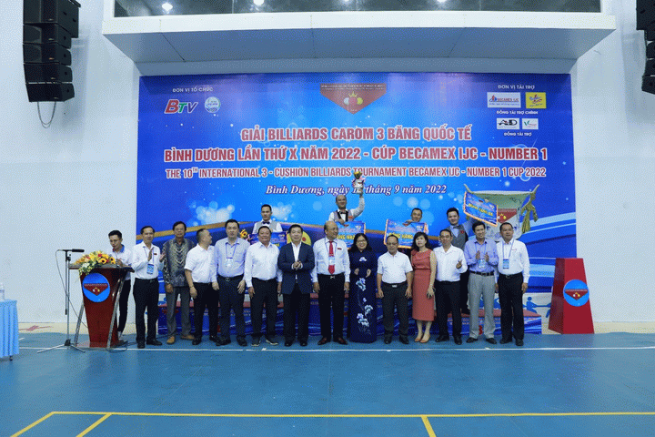 Number 1 đồng hành cùng giải Billiards carom 3 băng quốc tế Bình Dương lần thứ X