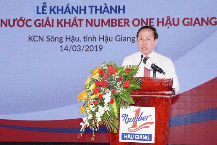 Phát biểu của Phó Bí thư, Chủ tịch UBND tỉnh ông Lê Tiến Châu tại Lễ Khánh thành Nhà máy Nước giải khát Number One Hậu Giang