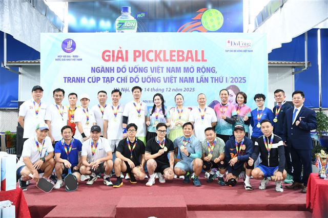 Giải Pickleball Ngành Đồ uống Việt Nam lần thứ I/2025 lan tỏa phong trào rèn luyện thân thể tới toàn ngành và cộng đồng