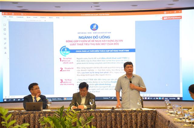 VBA và VCCI tổ chức Hội thảo Ngành Đồ uống đóng góp ý kiến về đề nghị xây dựng dự án Luật Thuế TTĐB (sửa đổi)