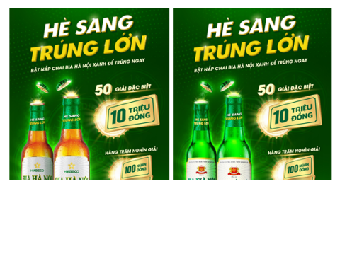 BẬT NẮP BIA HÀ NỘI CHAI XANH, TRÚNG NGAY 10 TRIỆU TIỀN MẶT