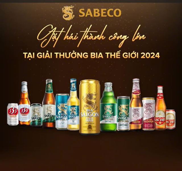 SABECO thắng lớn tại Giải thưởng Bia thế giới 2024